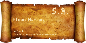 Simon Márton névjegykártya